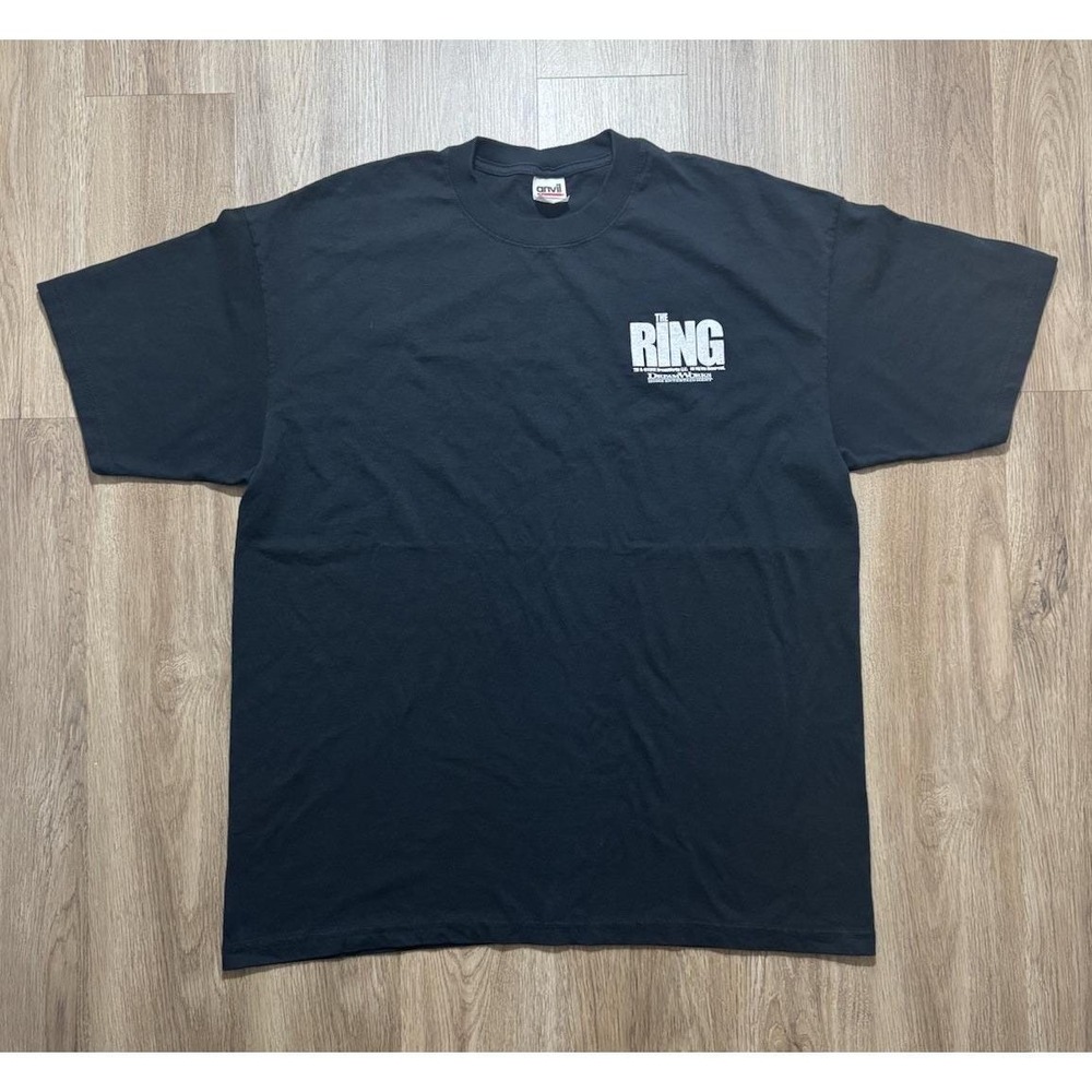 Vintage Y2K Anvil‎ The Ring Horror Film Movie Promo T Shirt Size XL